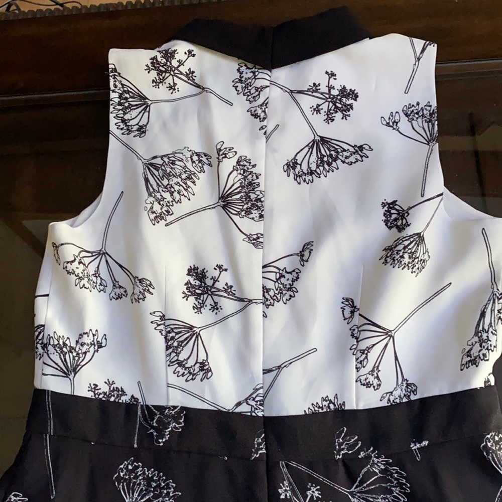 NWOT. CeCe Dandelion Print Colorblock A-Line Dress - Picture 9 of 11